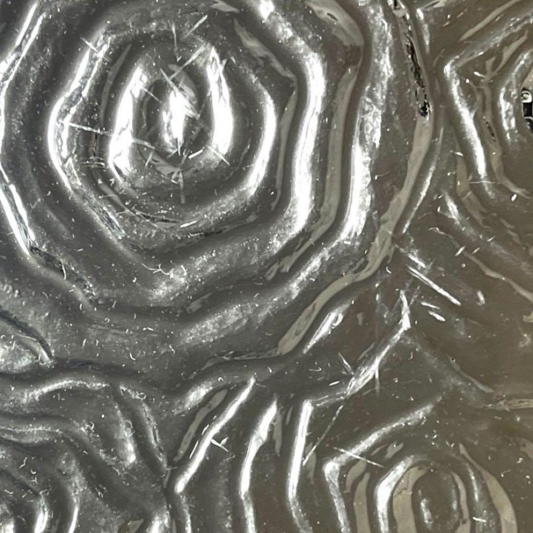 食器 お皿 ガラスプレート 4枚セット IVV ロゼット シルバー