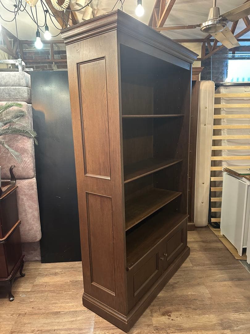 【東京都23区配送無料】アンティーク　大型　本棚　ブックケース　飾り棚　シェルフ