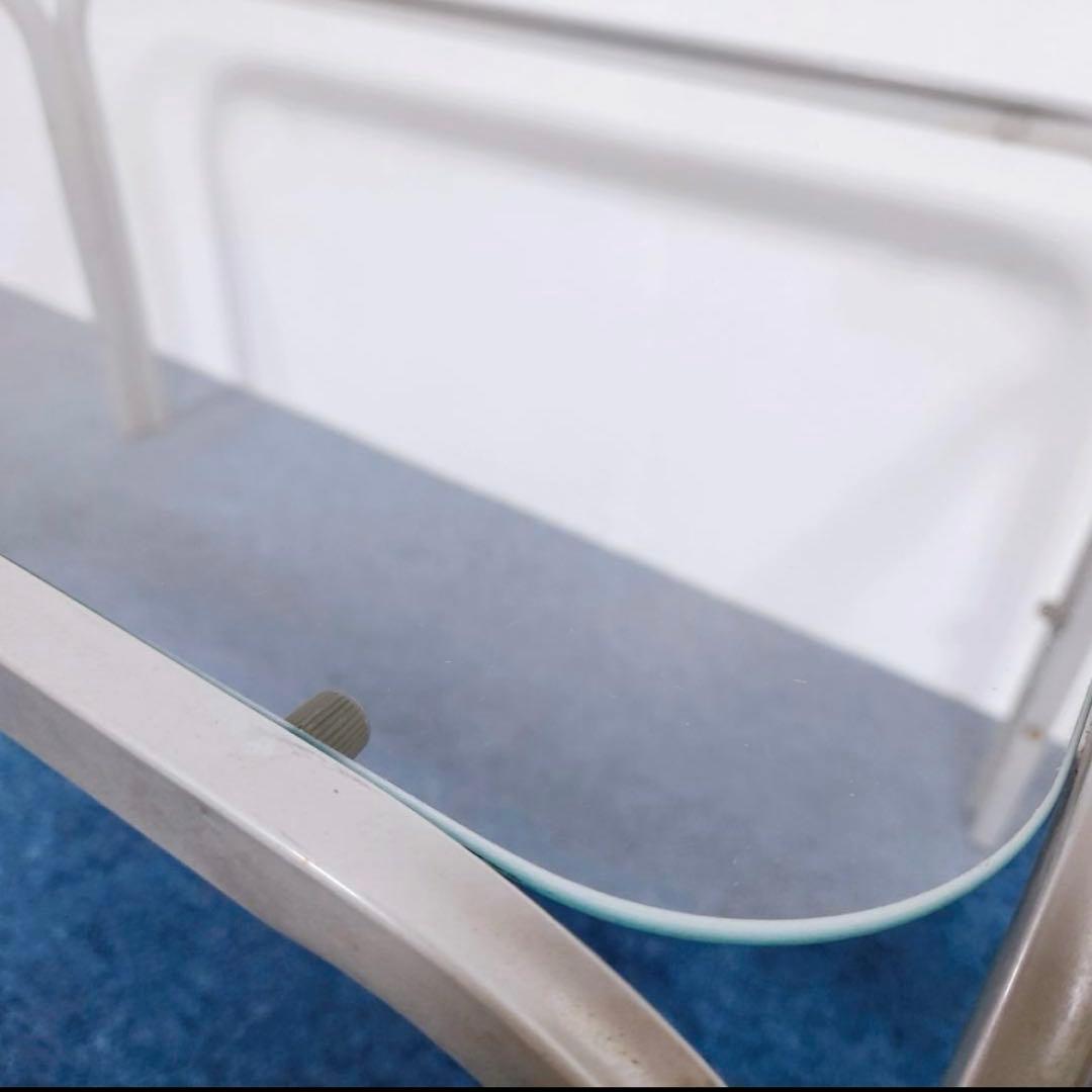 【アンティーク】昭和レトロ アイアンフレーム ガラステーブル センターテーブル