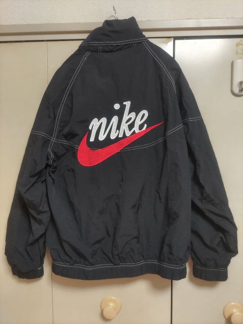 【美品】NIKEナイキ ナイロンアノラック ハーフジップ セットアップ上 L下M