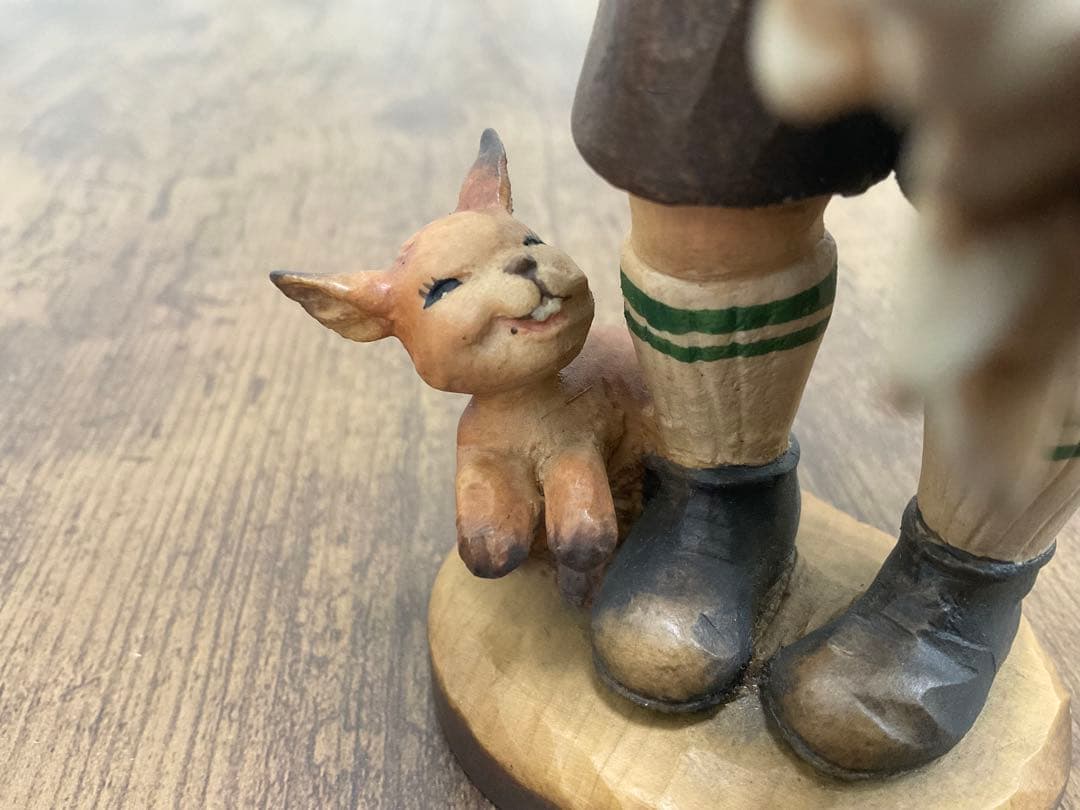 【廃番品】ANRI（アンリ）/少年少女の置物2体セット（アンティーク）