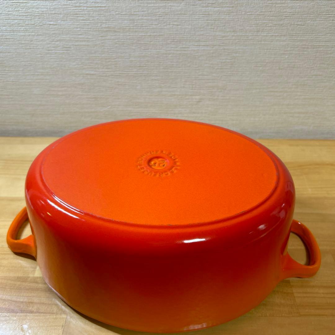 ルクルーゼ　ココット・オーバル　25cm オレンジ　両手鍋　鍋