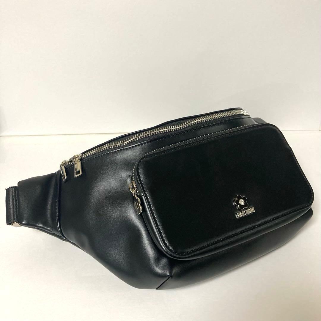 未使用級❗️ マリークワント　エポビジューデイジーボディバッグ　ブラック　黒