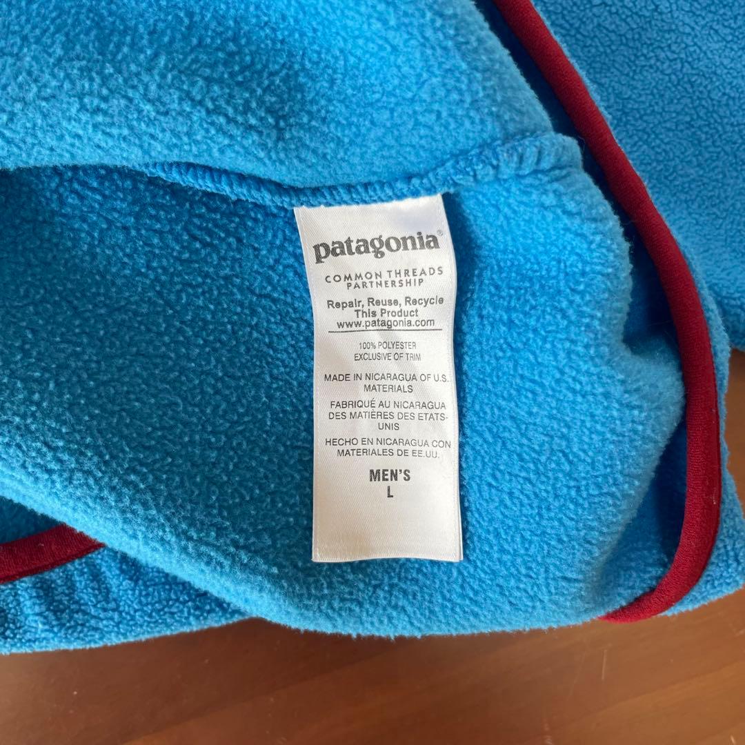 ★Patagonia　シンチラ　スナップt　Lサイズ　ターコイズブルー×レッド