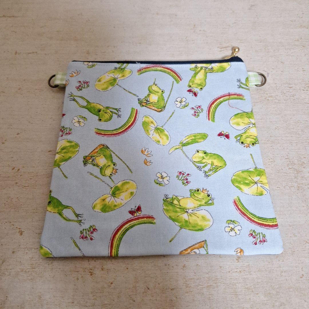 激レアうさぎパネル生地　ハンドメイド　まちなしバッグ　布バスケット　ポーチ