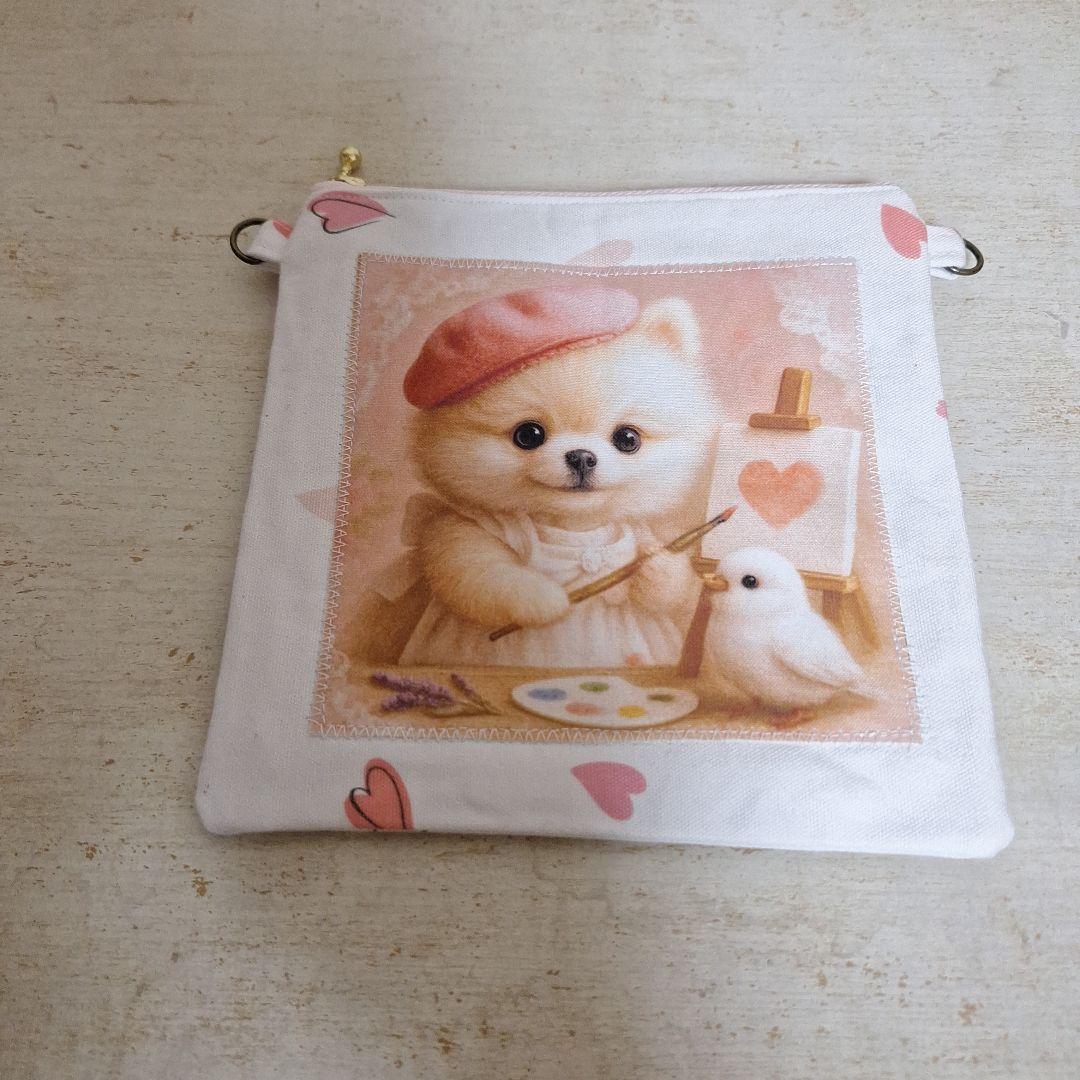 激レアうさぎパネル生地　ハンドメイド　まちなしバッグ　布バスケット　ポーチ