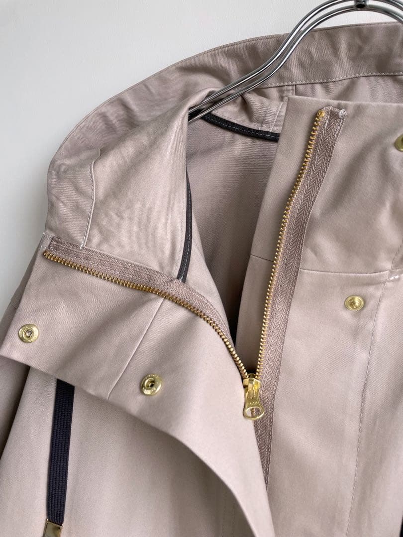 美品✨ドレステリア　23SS 洗える　ショートモッズコート　綿　38 ベージュ