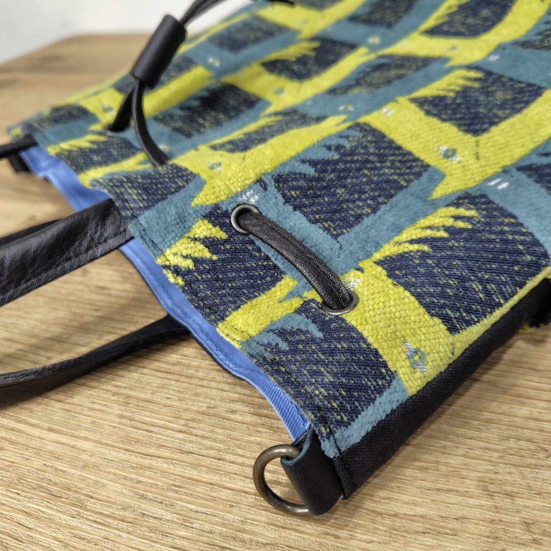 soo様　ミナペルホネン/thoroughbredサラブレットネイビー/巾着Lサ