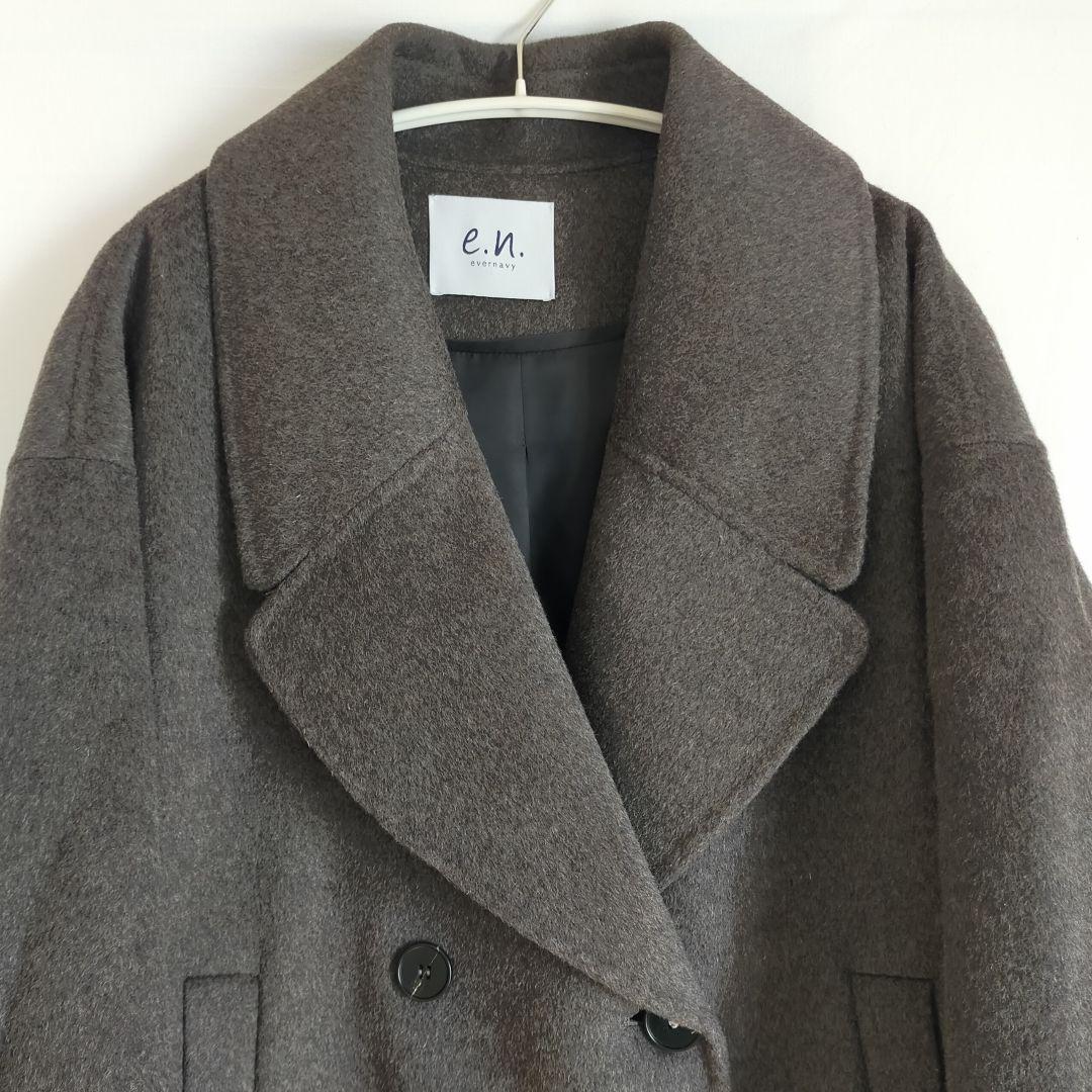 evernavy エバーネイビー ウールリバーPコート【チャコールグレー M】