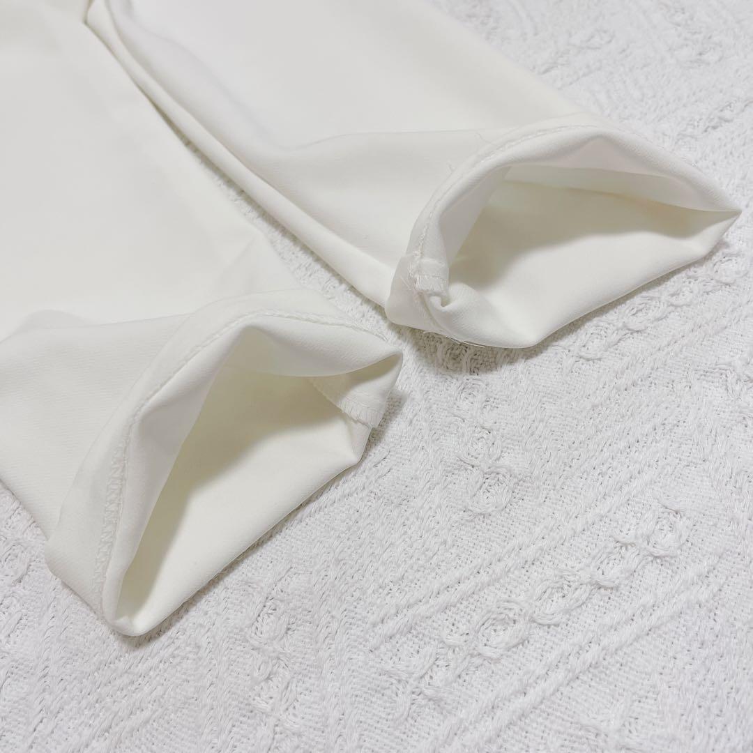 人気⭐︎ヨリ　yori ティアードストレッチブラウス　ホワイト　セレモニー　38