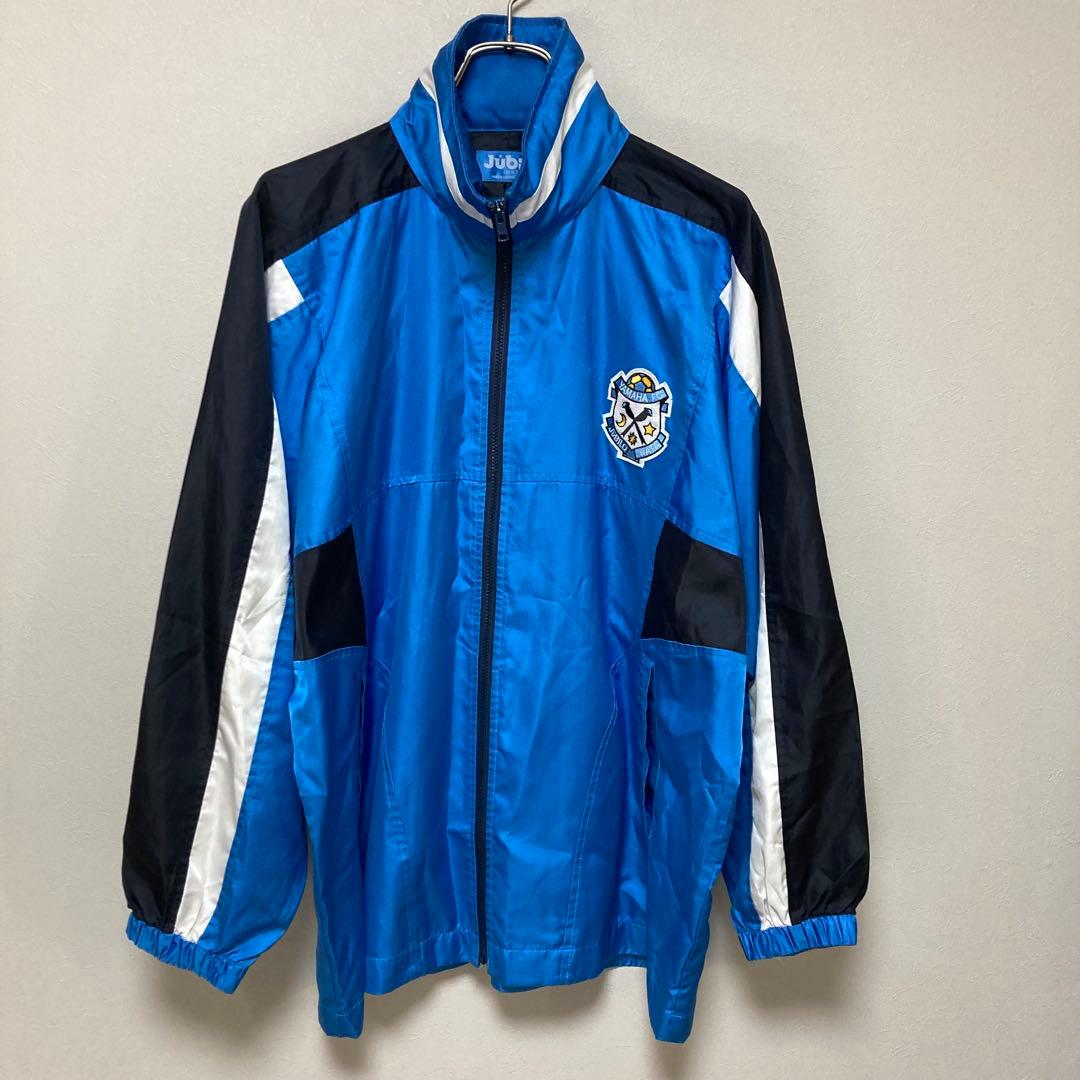 90s YAMAHA ヤマハ ジュビロ磐JUBILO ナイロンジャケット 青黒白