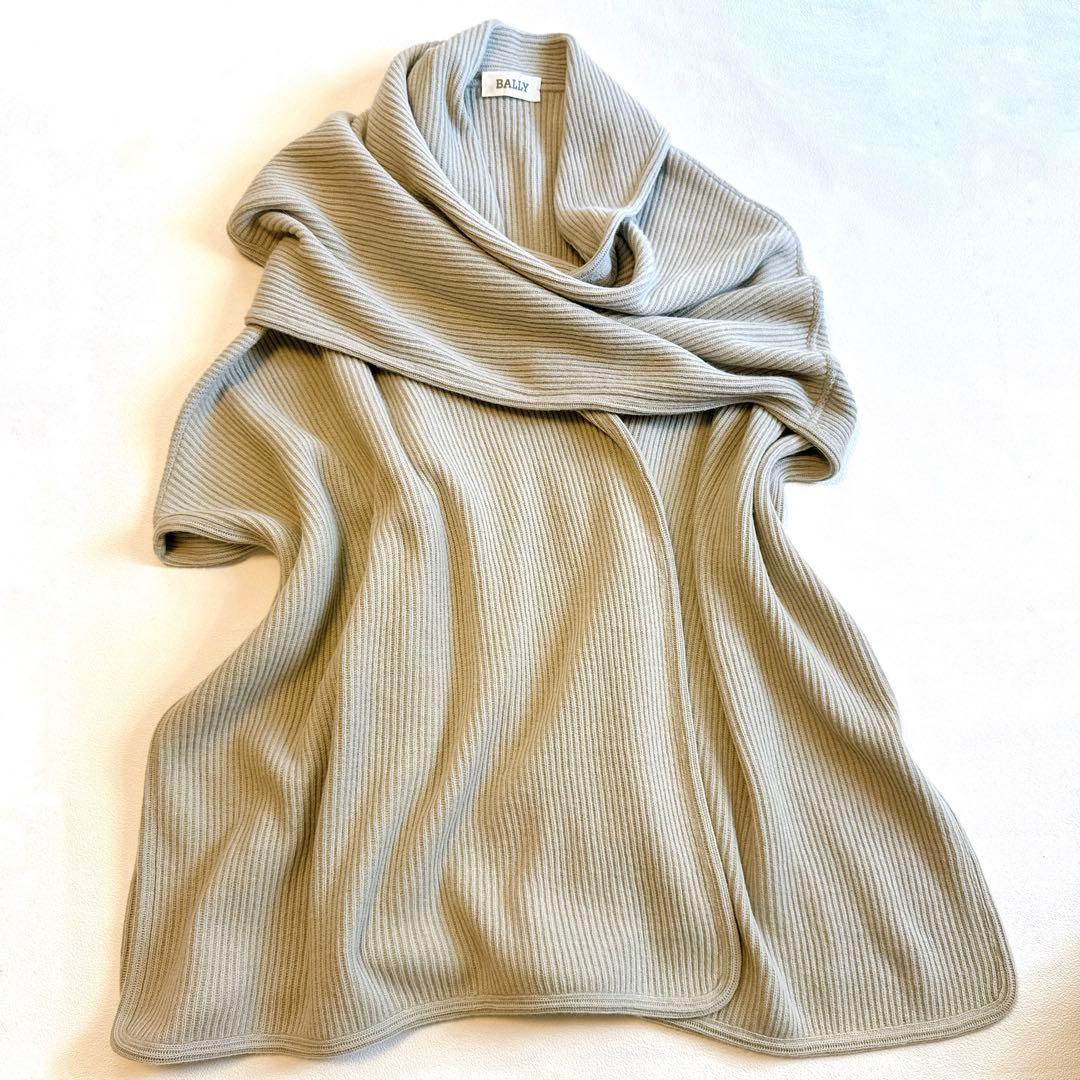 BALLY アンゴラウール　ポンチョ　ストールポンチョ　カーディガン