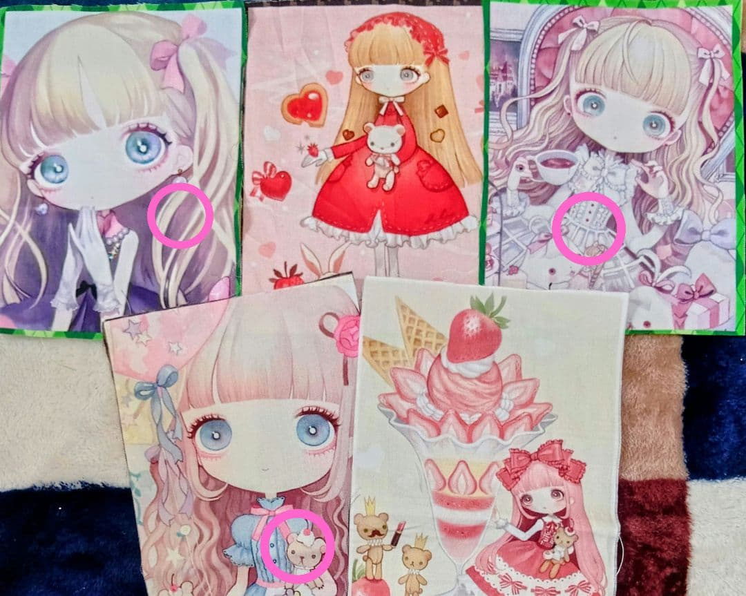 女の子パネルハンドメイドバッグ♡