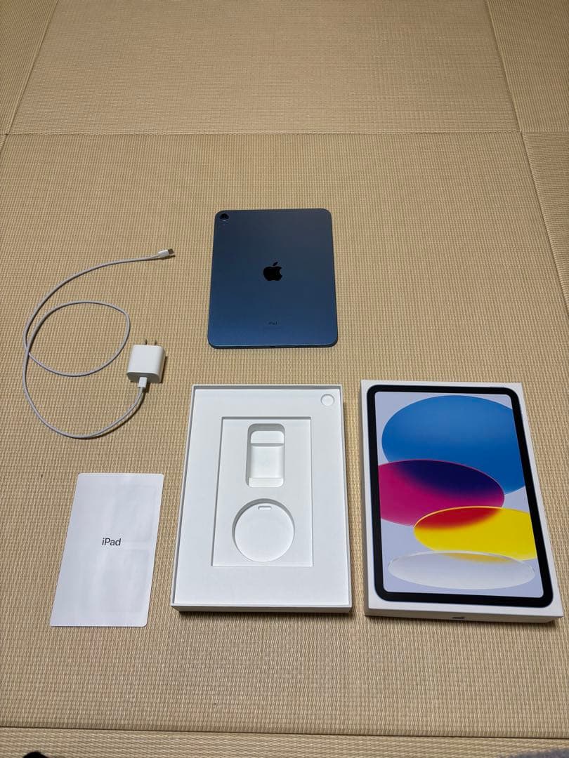 iPad 第10世代10.9インチWi-Fiモデル 64GB 箱、充電ケーブル