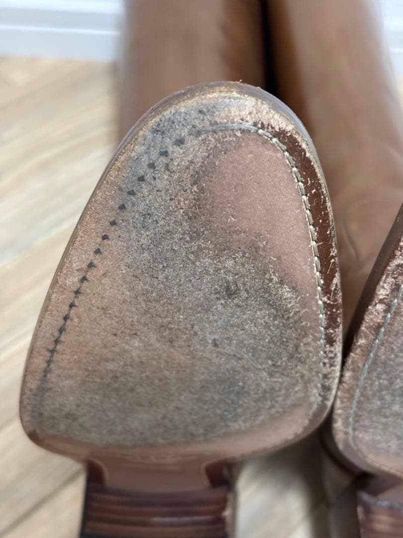 ブラウンレザー ロングブーツ　サイズ37（24cm）※ショートブーツ含む