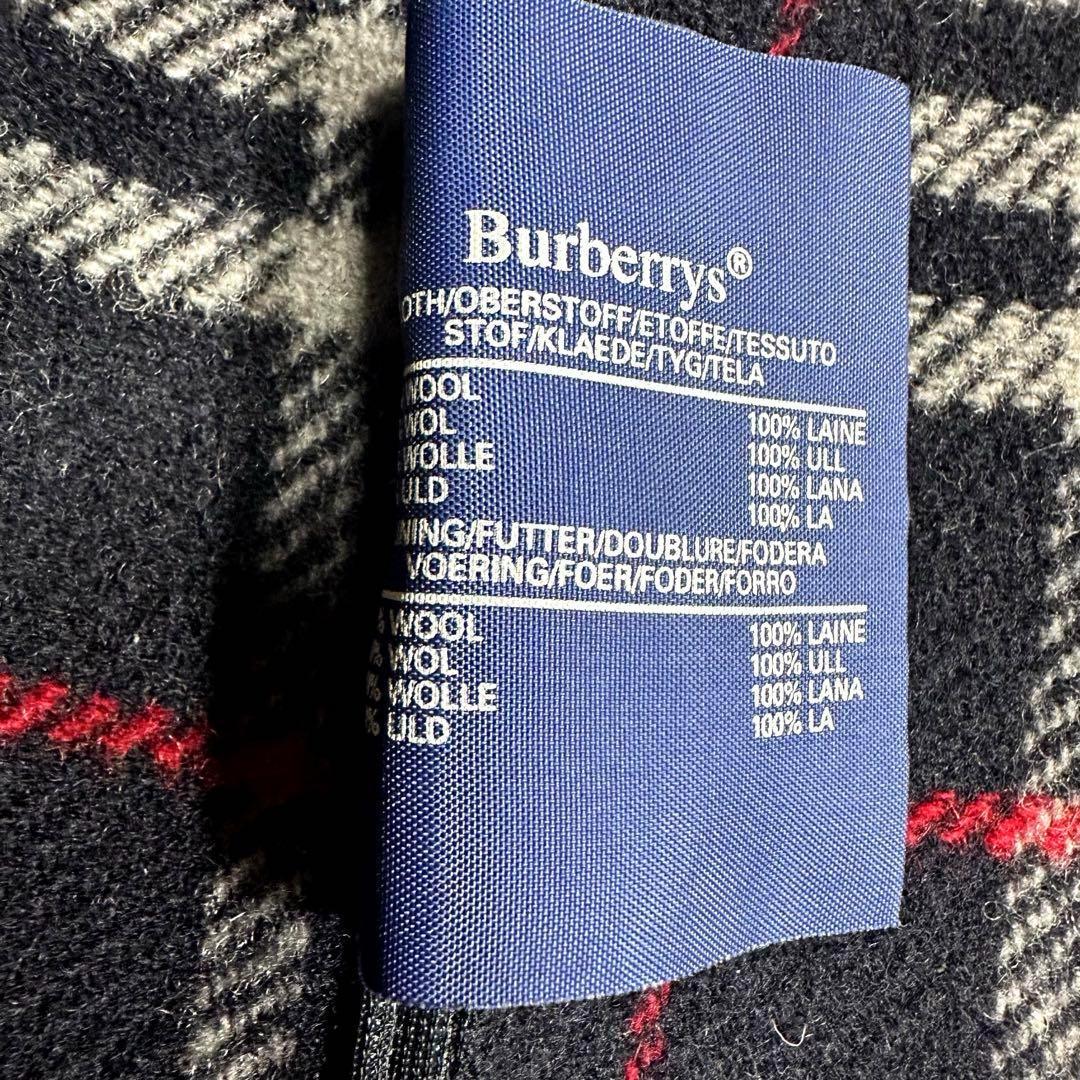 BURBERRYS★バーバリーズ ロング ダッフルコート ノバチェック 紺