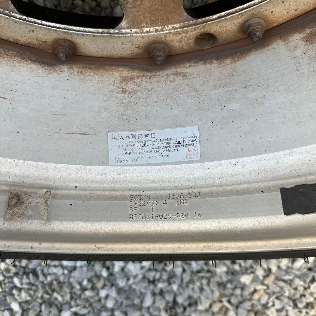 work equip 03 15インチホイールセット　6jプラス32レアサイズ