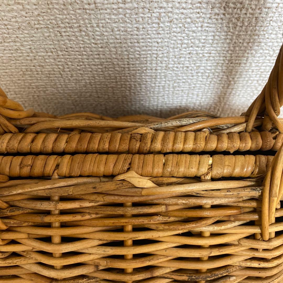 odds ラタンシェルバッグ　かごバッグ