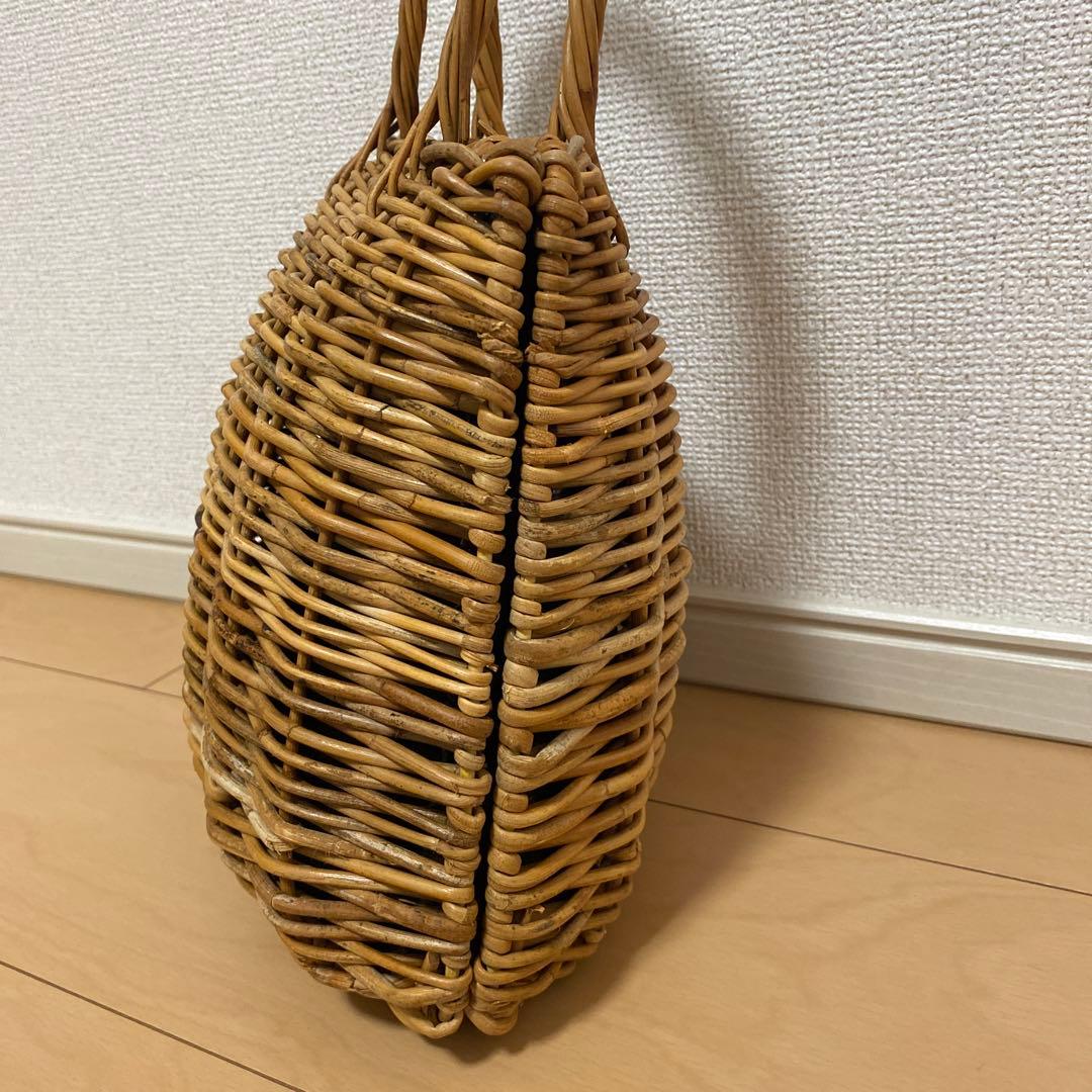 odds ラタンシェルバッグ　かごバッグ