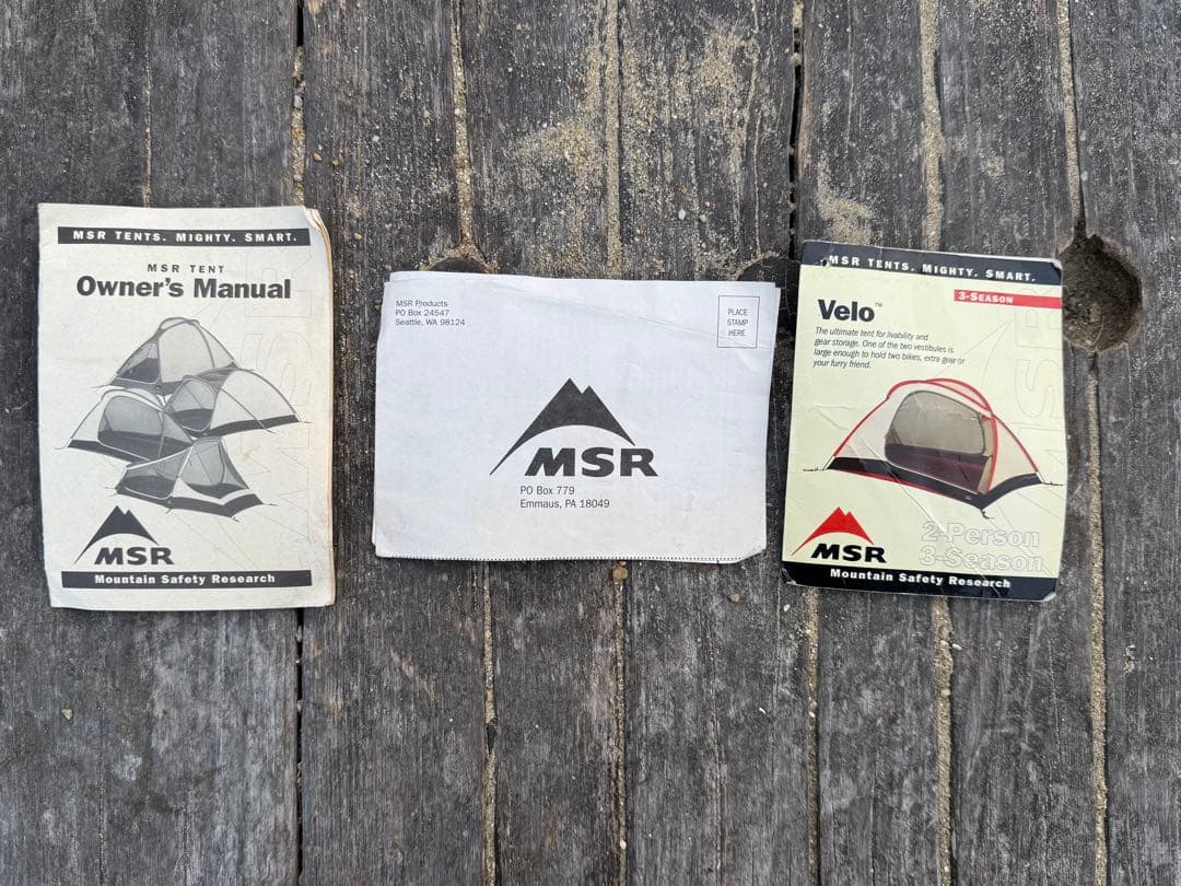 【限定値引】MSR velo ベロ【フットプリント付】　【希少】【ヴィンテージ】