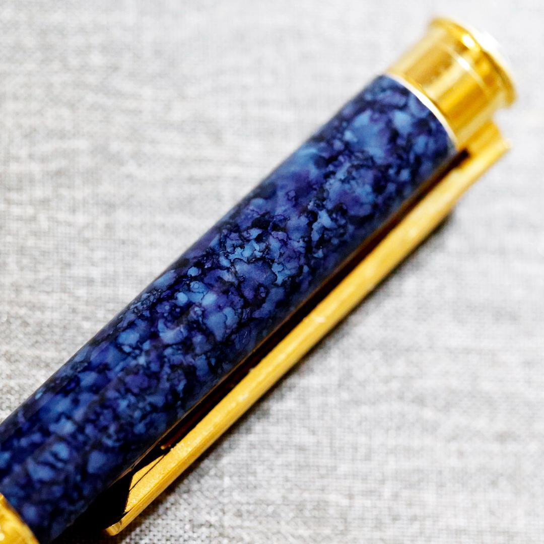 【レア美品 送料込み】モンブラン ボールペン ノブレス ブルーマーブル