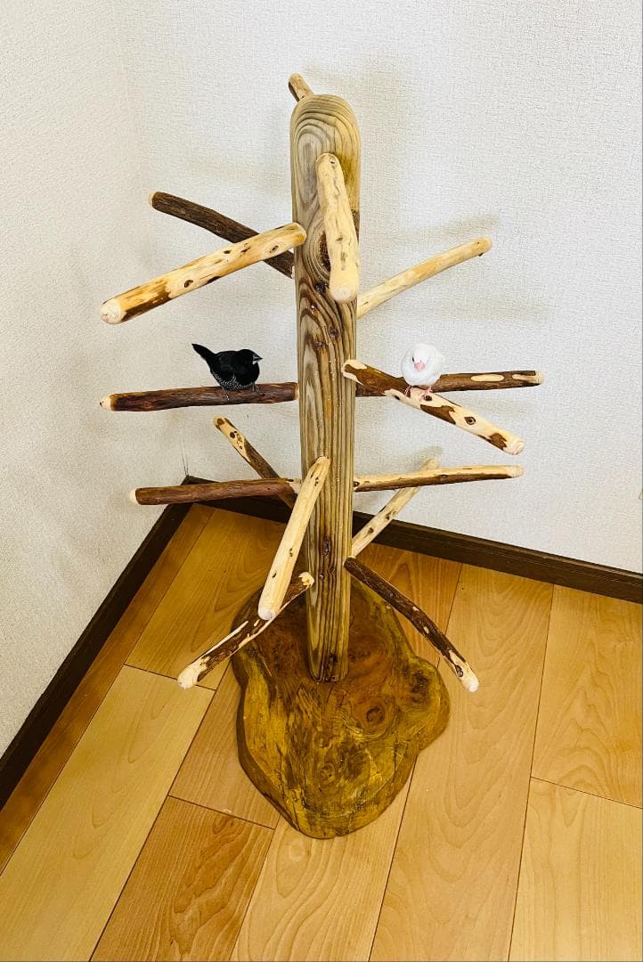 【中型鳥用】螺旋状♪ビビリさんにもすぃすぃ登れるバードスタンド
