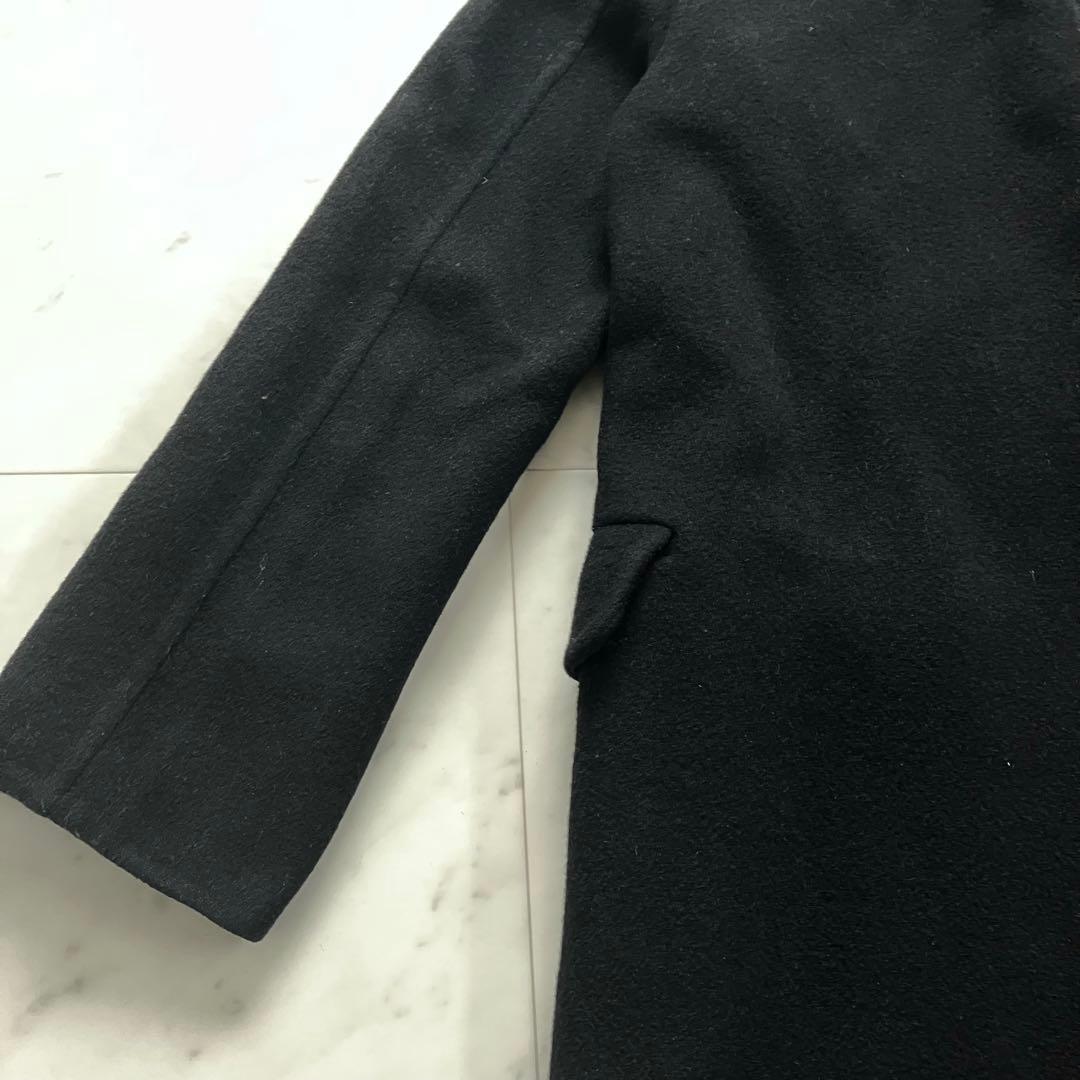 マッキントッシュ ウール リバーコート 黒 32 イタリア製