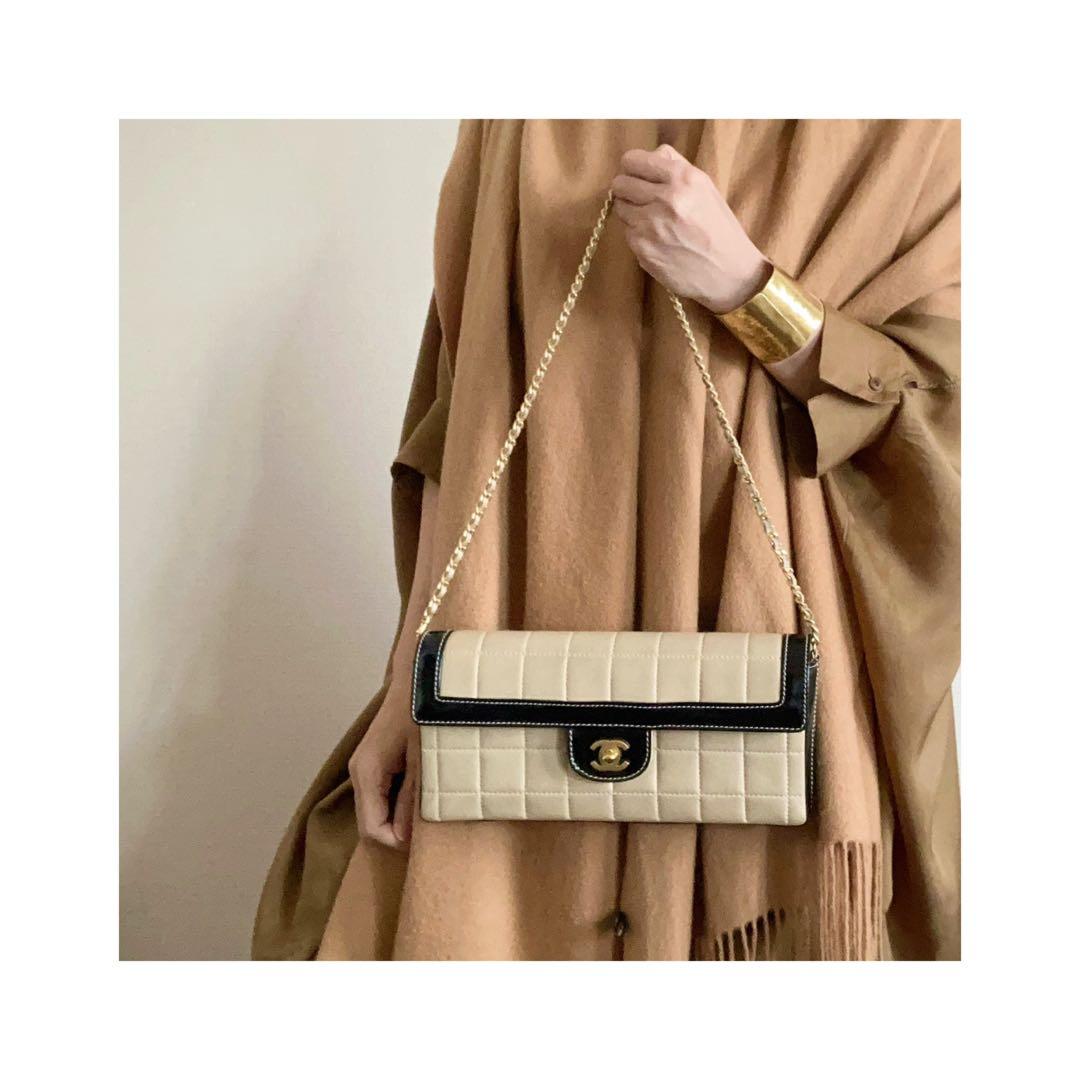 早い者勝ち♡CHANEL チョコバー　バイカラー　ラムスキン チェーンバッグ