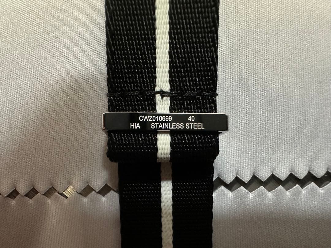 【純正品】オメガ OMEGA NATOストラップ ブラック＆ホワイト