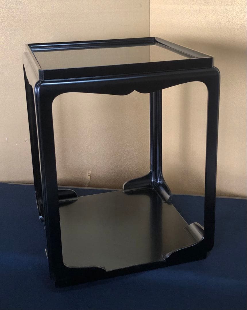 《R》茶道具 黒真塗 高麗卓 平安伊藤表正 作歴 共布 共箱 260209け1