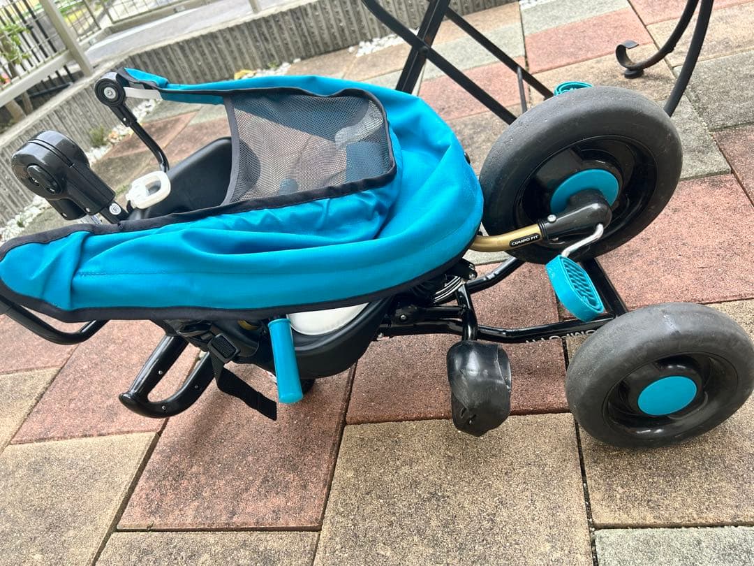 ides 三輪車 青色 前カゴ付き