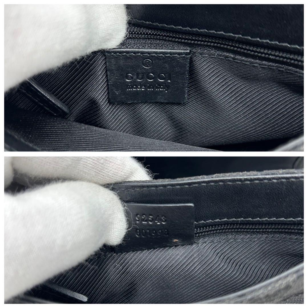 美品✨グッチ ウエストポーチ GG柄 ジャッキー キャンバス 黒