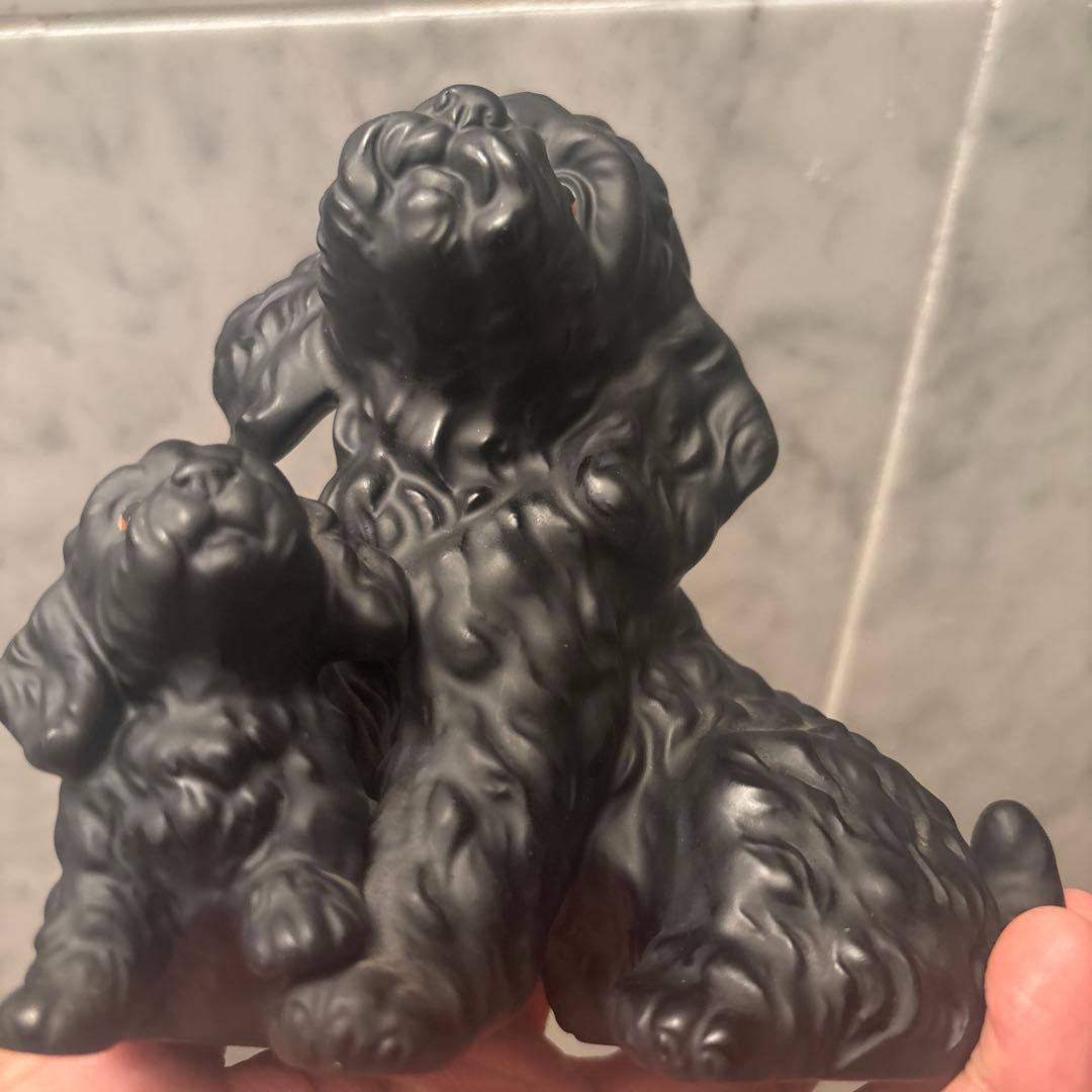 幻の博雲陶器社60年代ビンテージ生きているように美しい瞳で可愛過ぎるトイプードル