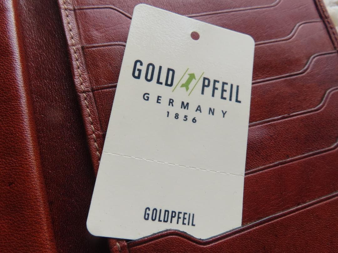 知る人ぞ知る「ゴールファイル」の革財布　ブラウンレザーアイテム 7631刻印