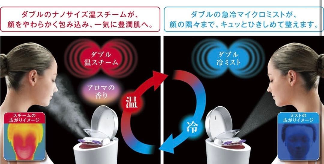 パナソニック スチーマー ナノケア W温冷エステ ピンク EH-SA96-P