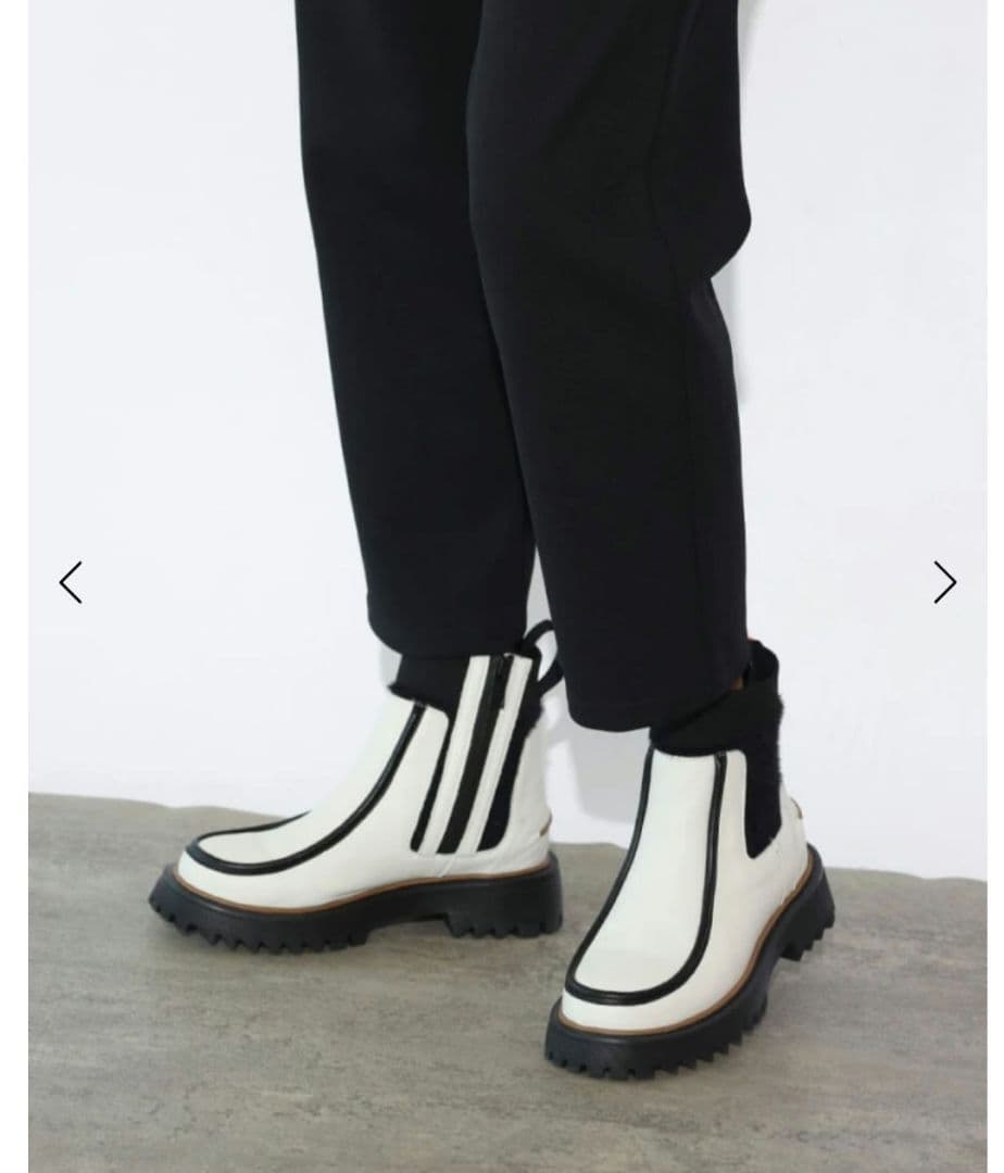 VEGE✕nouer リアルレザーアンクルファーブーツ