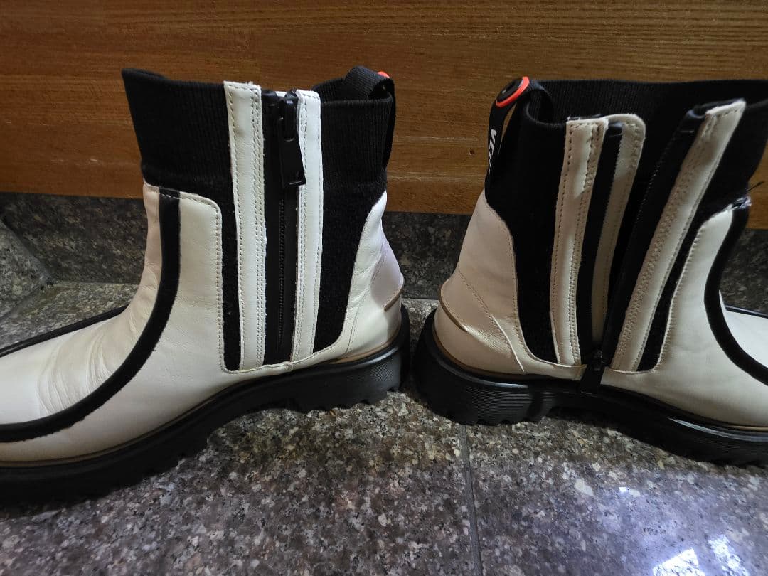 VEGE✕nouer リアルレザーアンクルファーブーツ