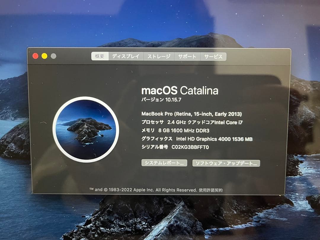 Apple MacBook Pro Early2013 15インチ