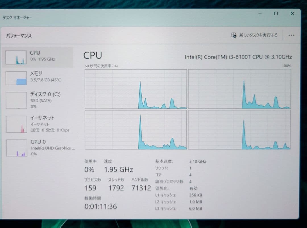 ミニPC ESPRIMO Q558/V ホワイト i3 8100T 8GB