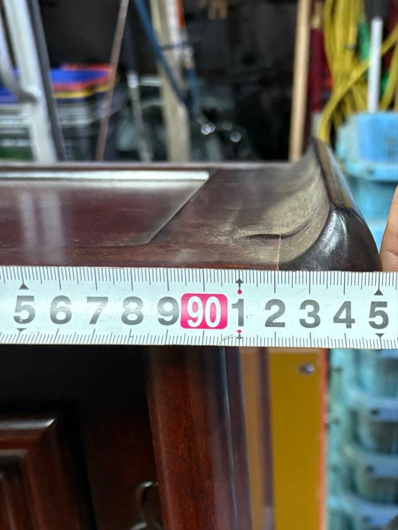 埼玉発 紫檀 茶箪笥 アンティーク 違い棚 唐木 和家具 昭和レトロ 飾り棚