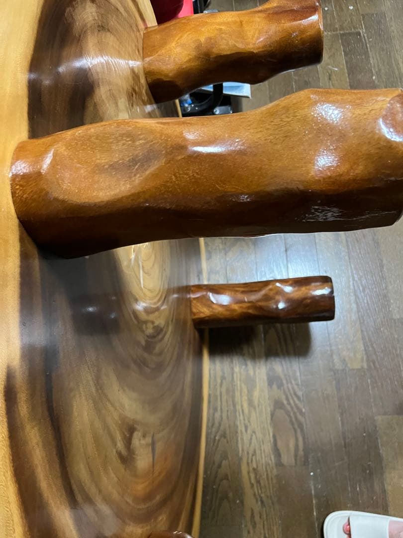 一枚板　年輪　ローテーブル