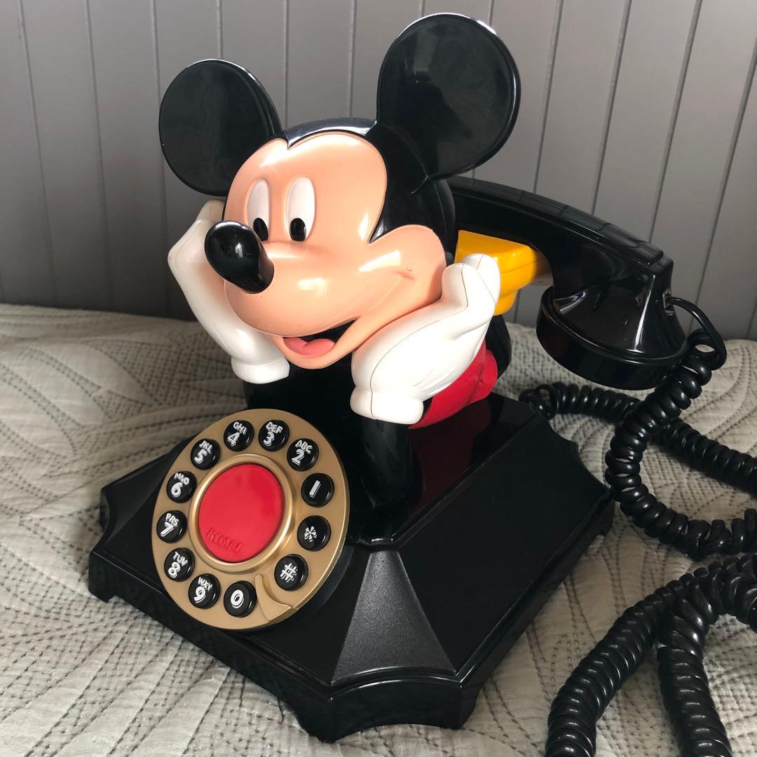希少美品⭐️日本で使用可アメリカ限定ディズニーミッキーマウス電話機ビンテージ