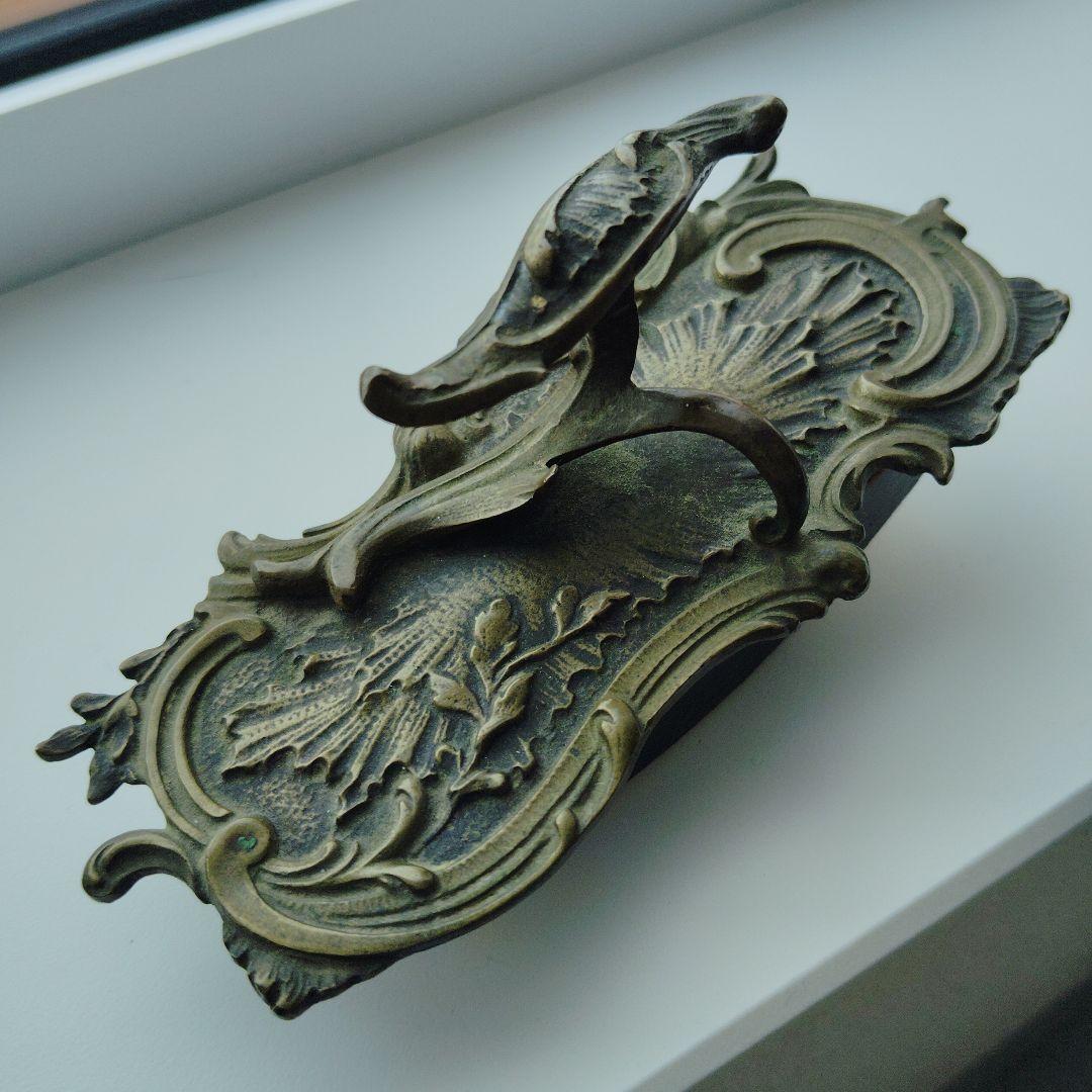 フランス　真鍮ロカイユ装飾　インクブロッター　アンティーク　ステーショナリー雑貨