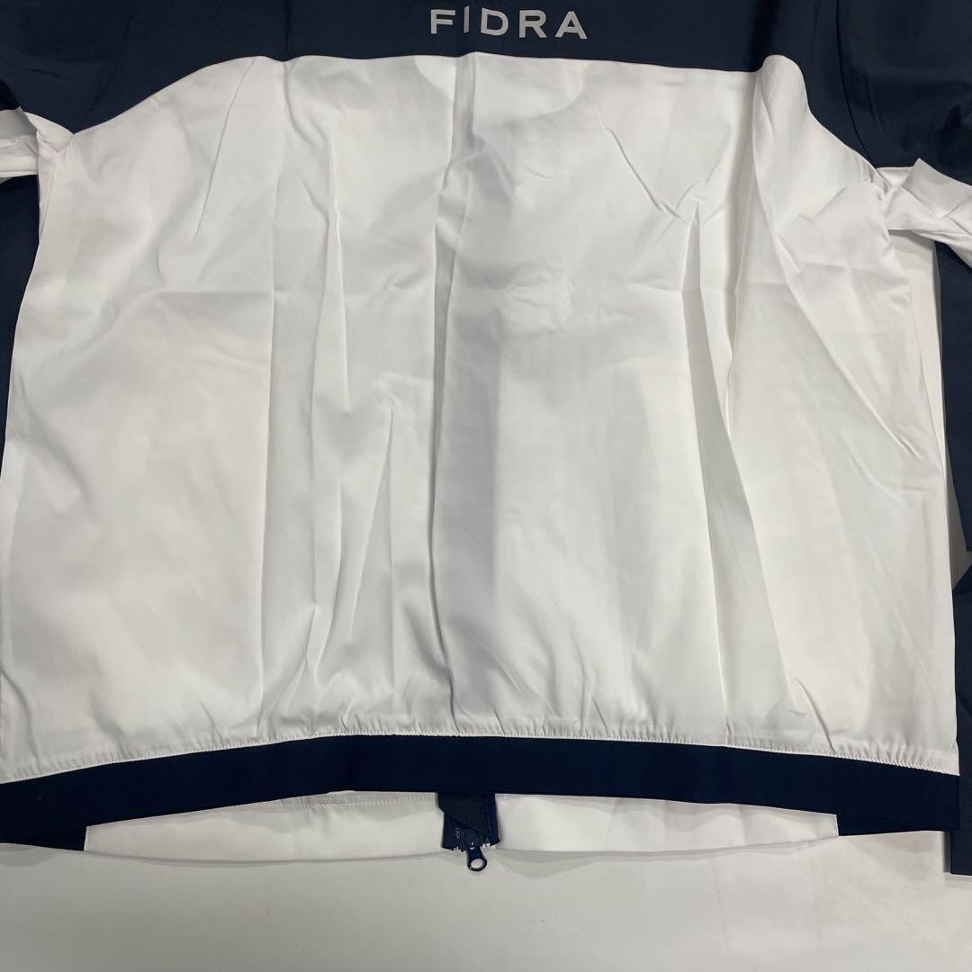 FIDRA ゴルフウェア ストレッチ ブロッキングジャケット XL 白×紺①