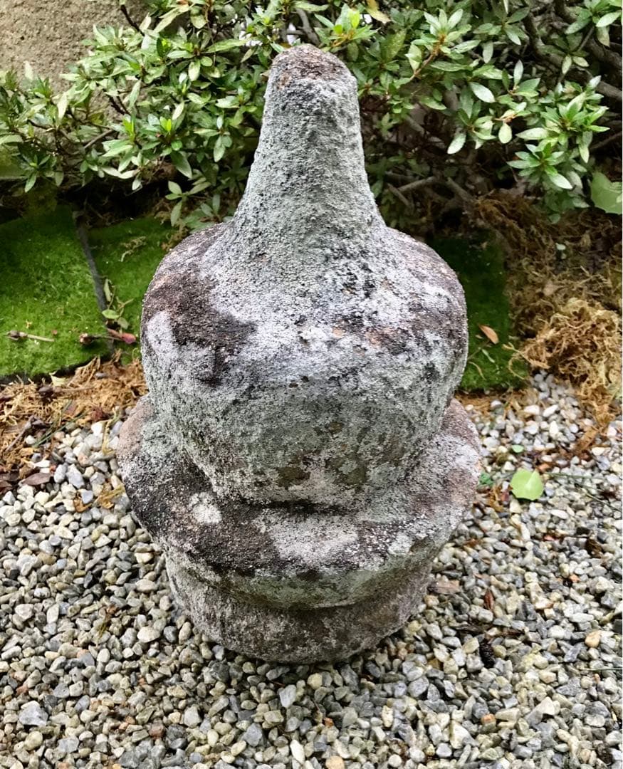 【昔の石灯篭宝珠・天然石・オブジェ・関守石・オーナメント】庭石・置物・石材