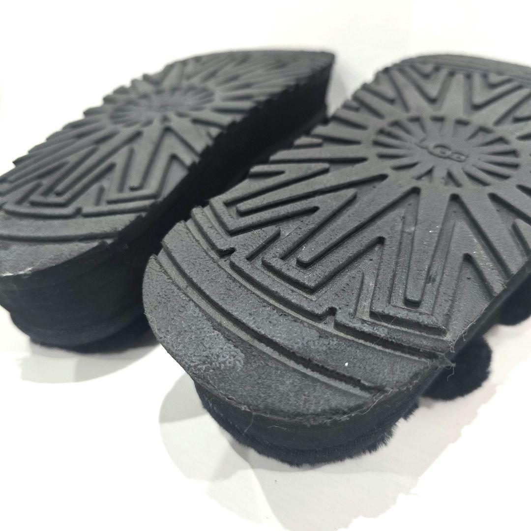 UGG アグ ファーサンダル ディスコ クロス スライド 厚底サンダル 22cm