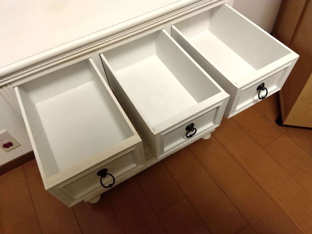 ★フレンチ風★木製チェスト★ドロワー★収納★白色★