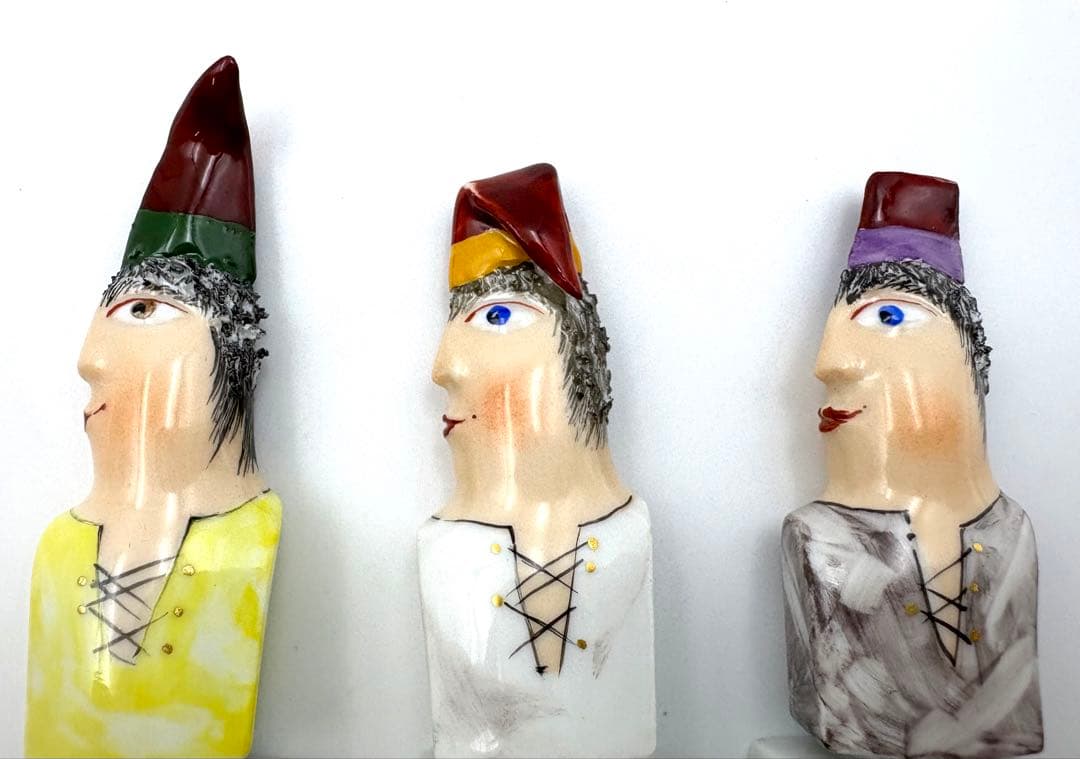 希少　マイセン オルフ・フィーバー　劇場　人形　ドワーフ6人衆　双剣マーク　6体