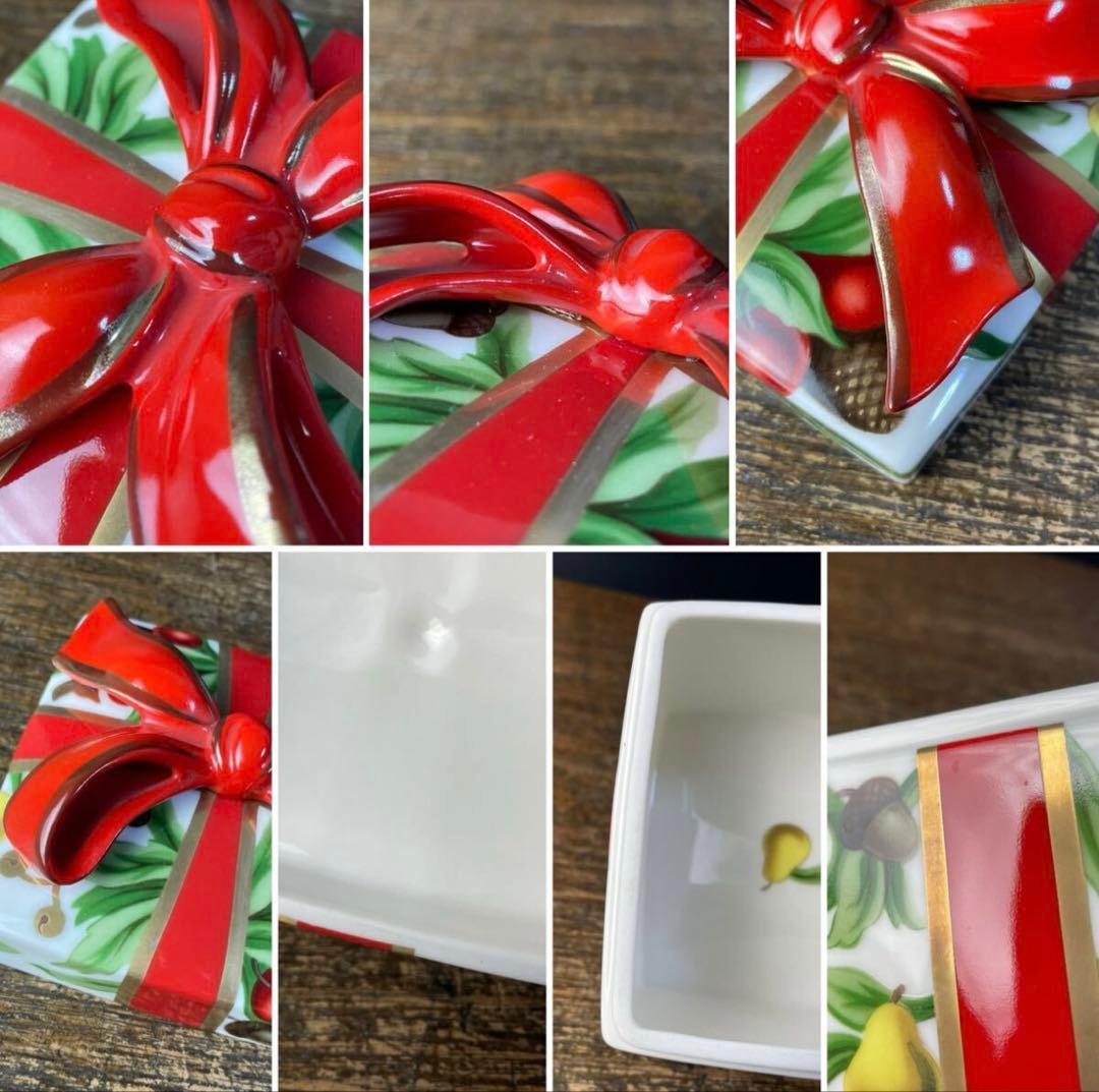 美品 Tiffany&Co. ティファニー ホリデー 陶器製 小物入れ E-3