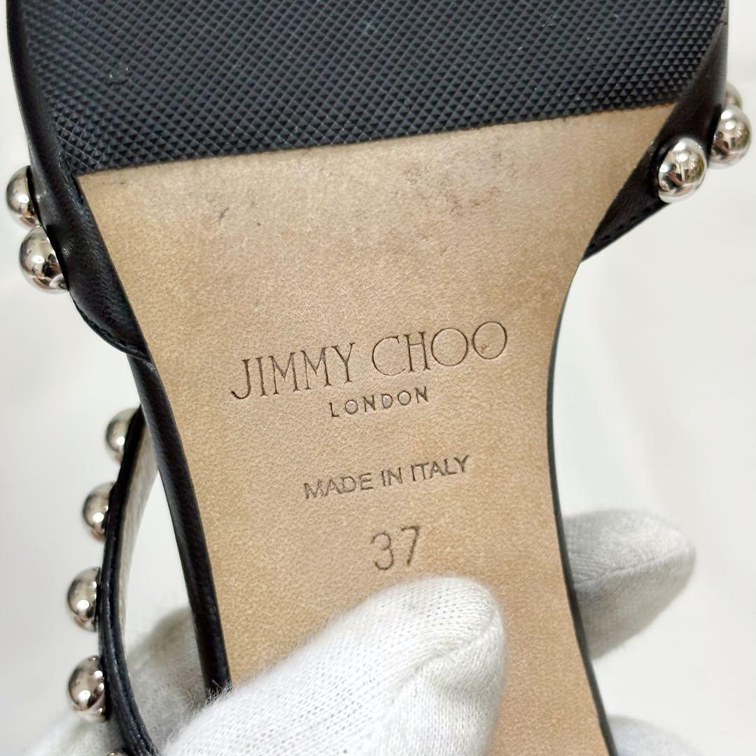 美品✨　JIMMY CHOO ジミーチュウ　ミュール　カーフ　レザー　スタッズ